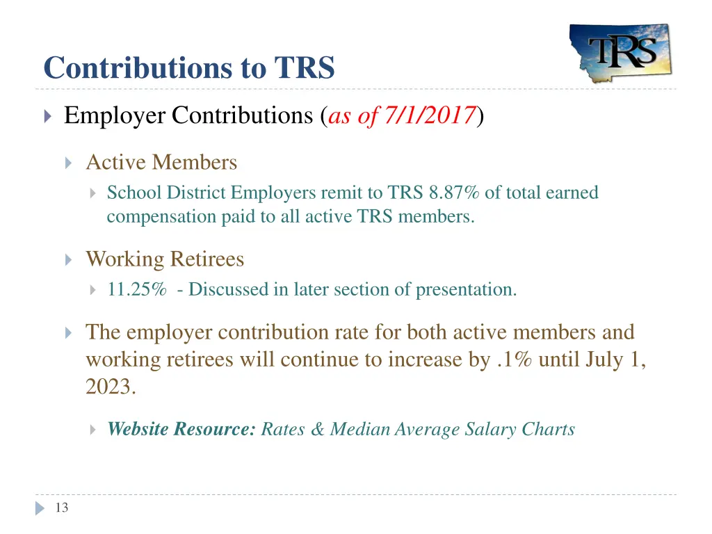 contributions to trs 1