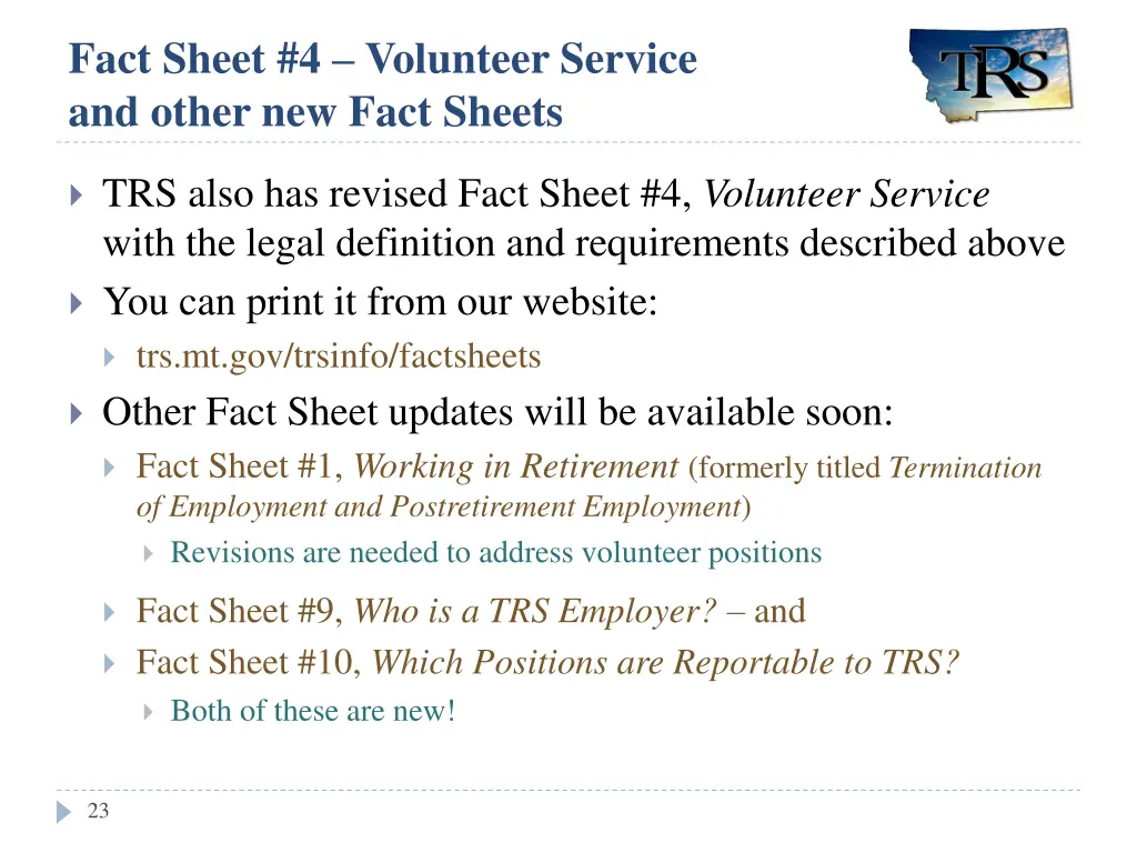 fact sheet 4 volunteer service and other new fact