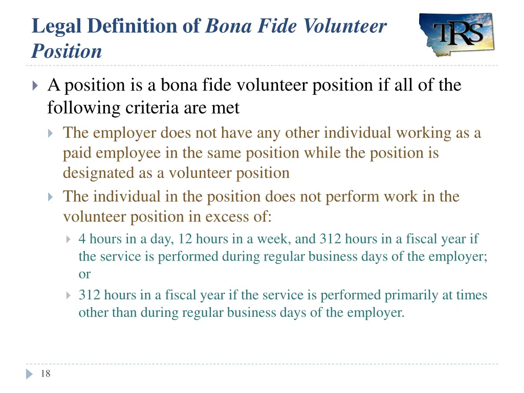 legal definition of bona fide volunteer position