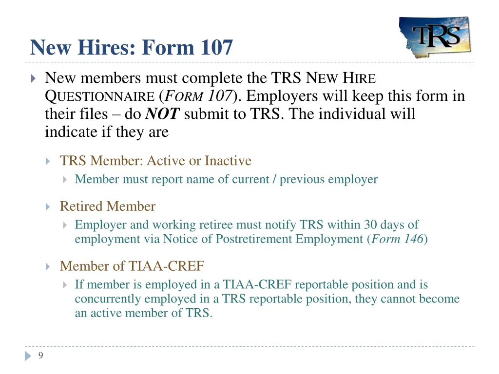 new hires form 107