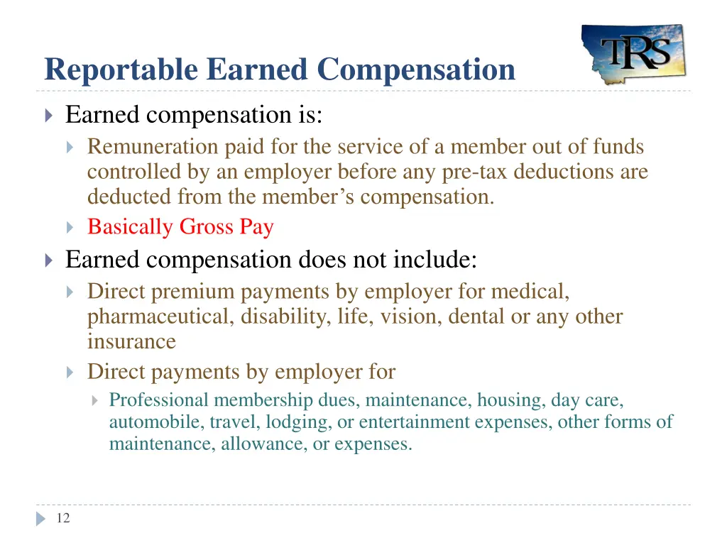 reportable earned compensation