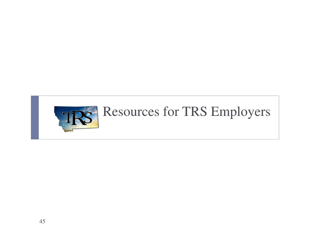 resources for trs employers