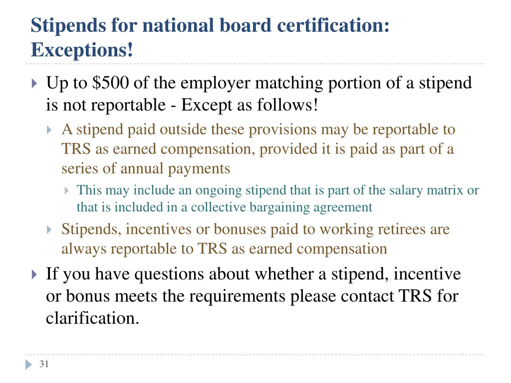 stipends for national board certification 1
