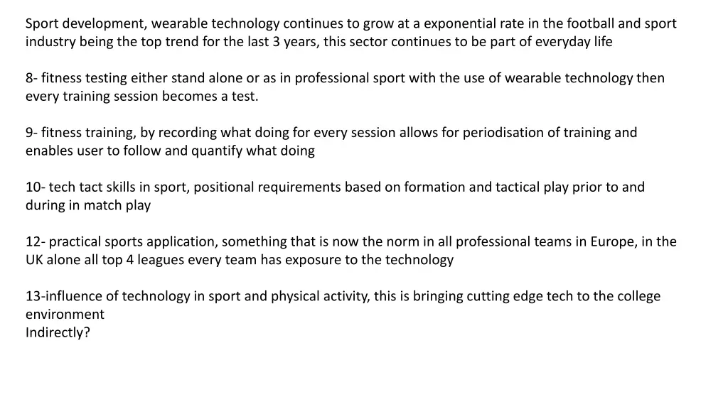 sport development wearable technology continues