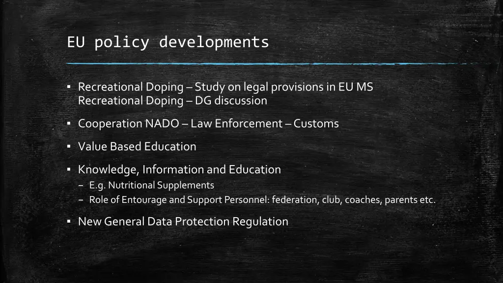eu policy developments