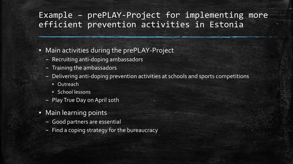 example preplay project for implementing more 1