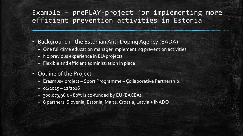 example preplay project for implementing more