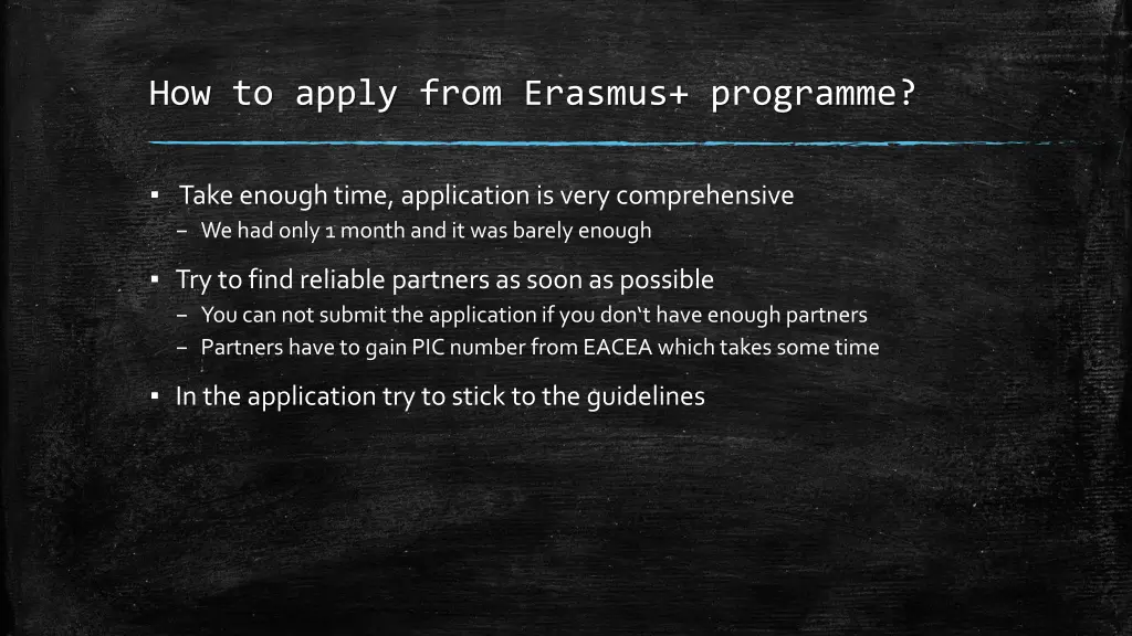 how to apply from erasmus programme