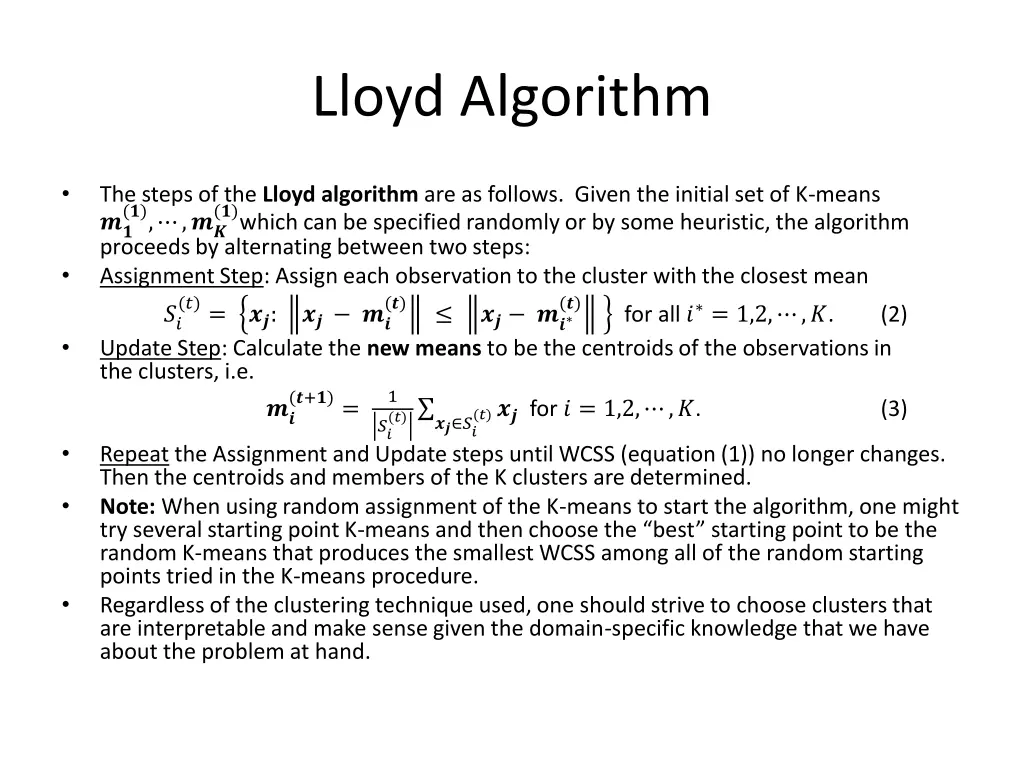 lloyd algorithm