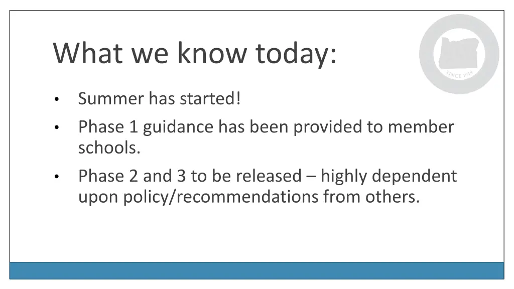 what we know today