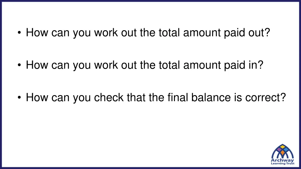 how can you work out the total amount paid out