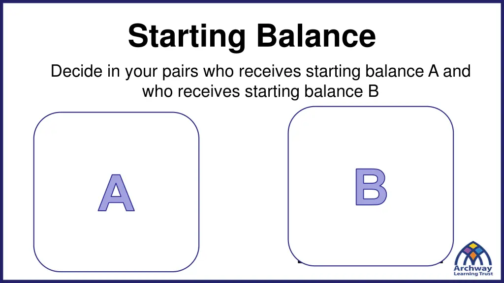 starting balance decide in your pairs