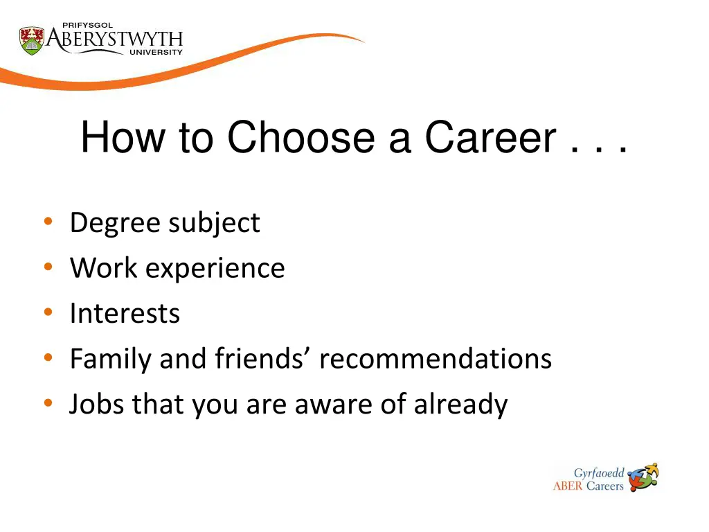 how to choose a career