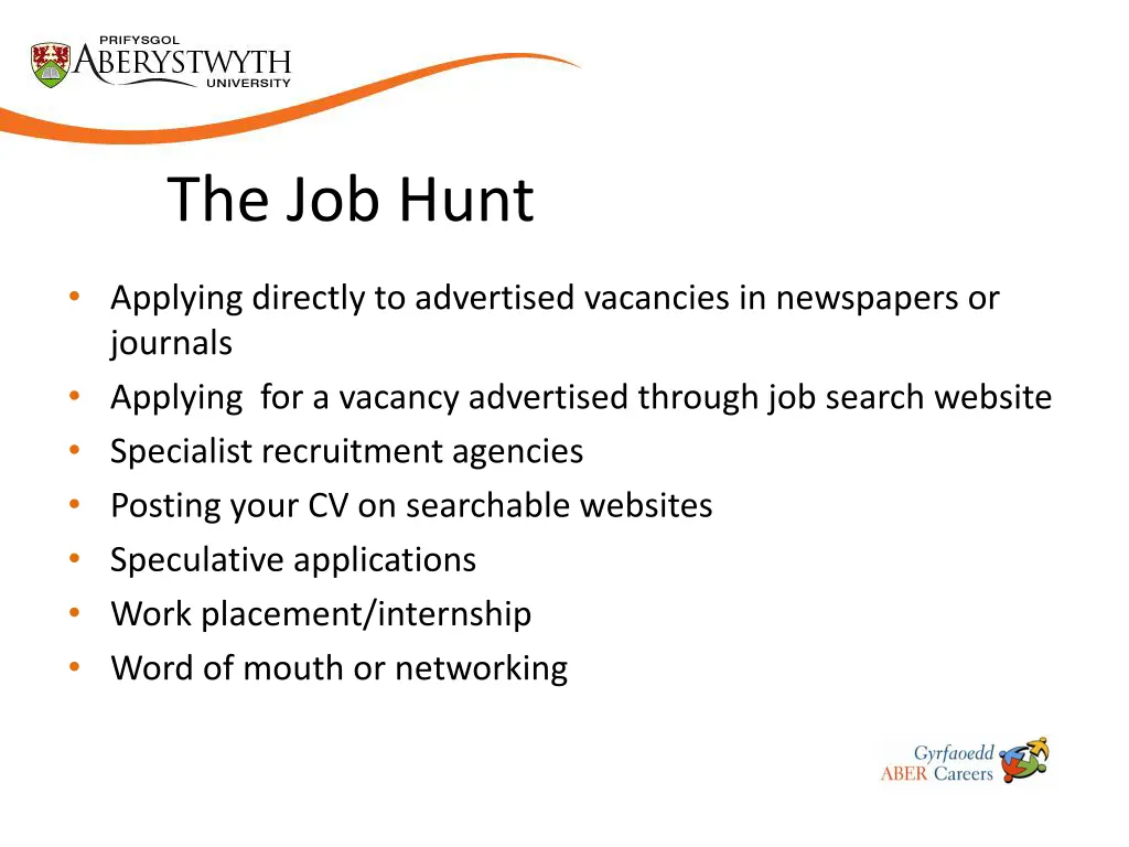 the job hunt
