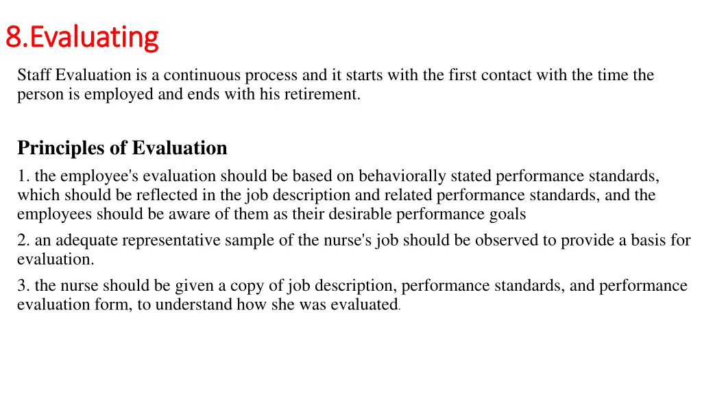 8 8 evaluating evaluating