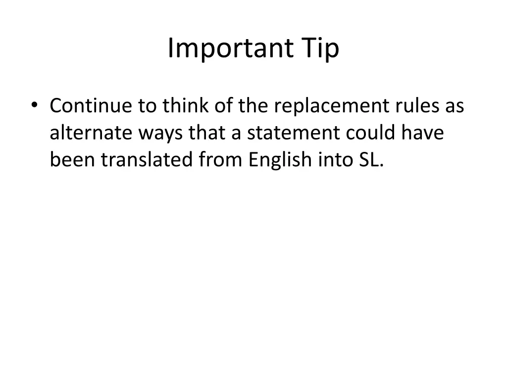 important tip