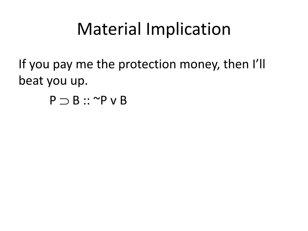material implication