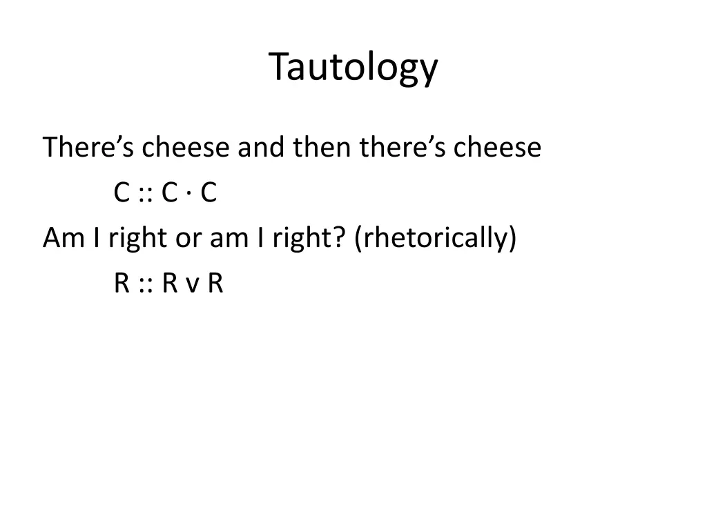 tautology