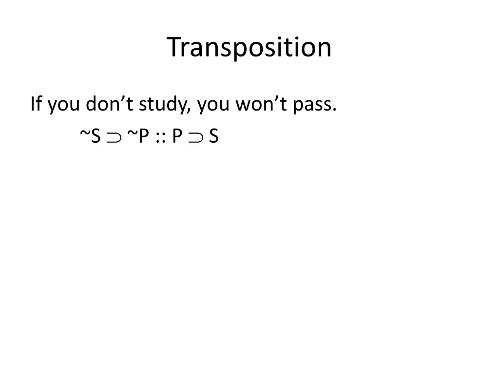 transposition
