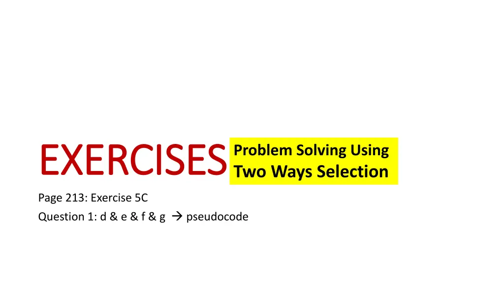 exercises exercises