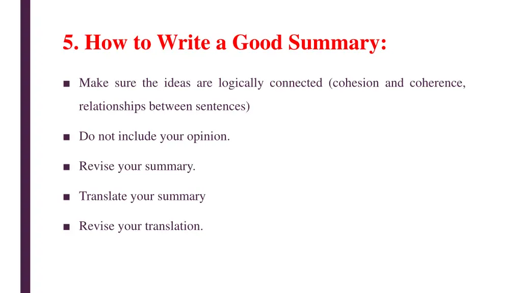 5 how to write a good summary 2