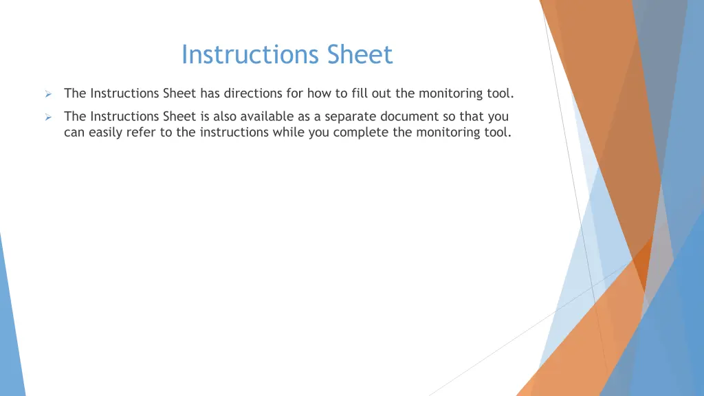 instructions sheet