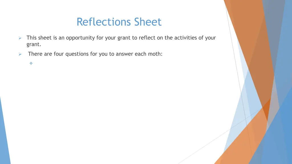 reflections sheet
