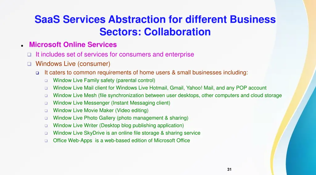 saas services abstraction for different business 12