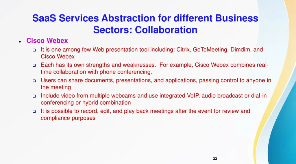 saas services abstraction for different business 14