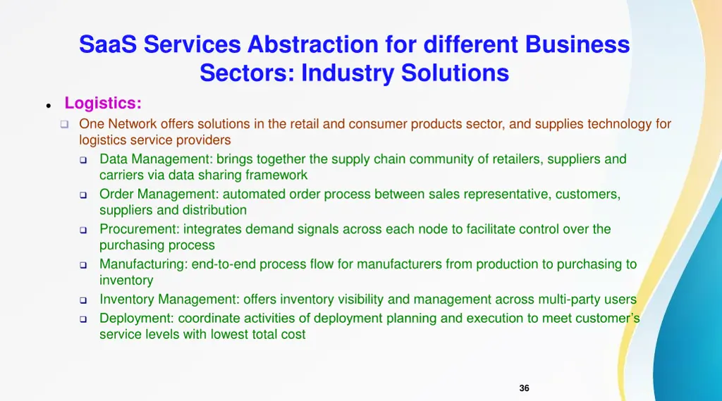 saas services abstraction for different business 17
