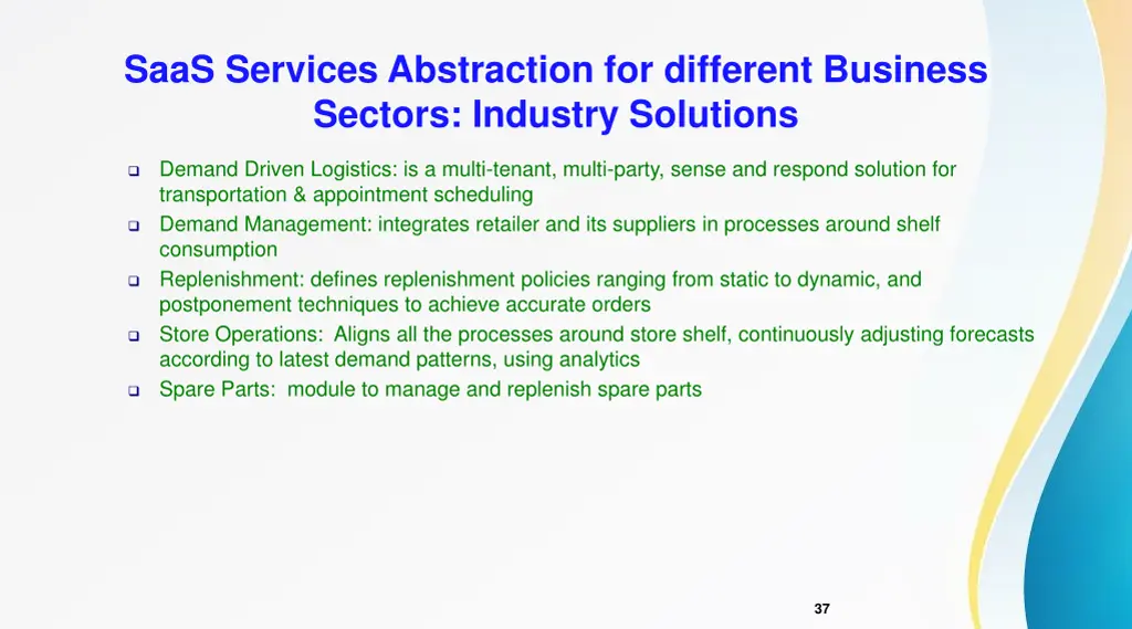 saas services abstraction for different business 18