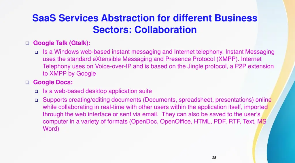 saas services abstraction for different business 9