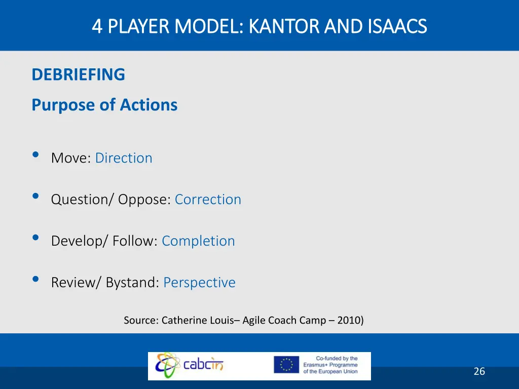 4 player model kantor and isaacs 4 player model