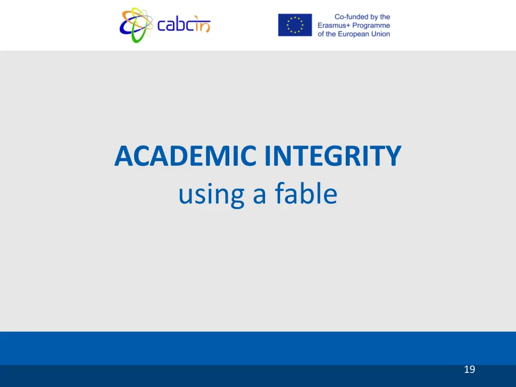 academic integrity using a fable