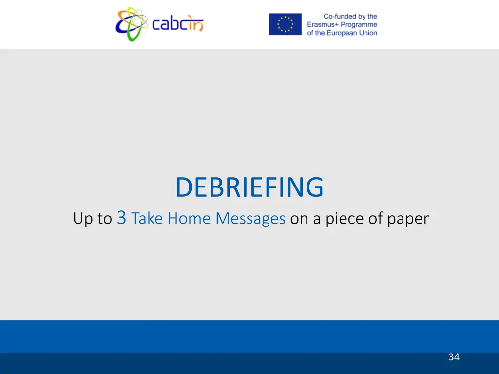 debriefing