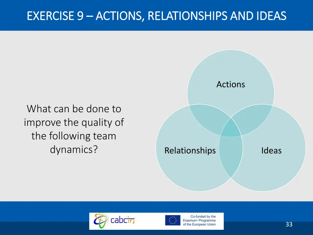 exercise 9 exercise 9 actions relationships