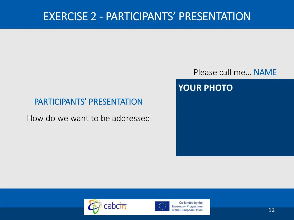 exercise exercise 2 2 participants presentation
