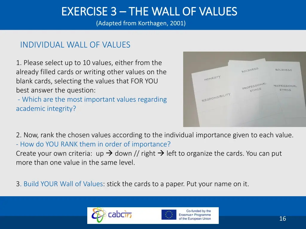 exercise exercise 3 3 the wall of values the wall