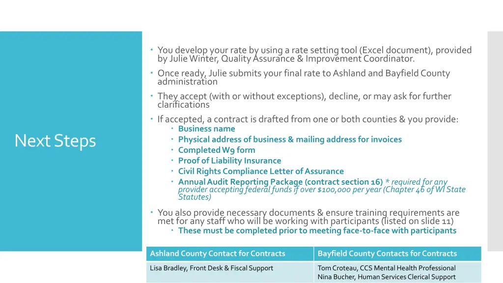 you develop your rate by using a rate setting