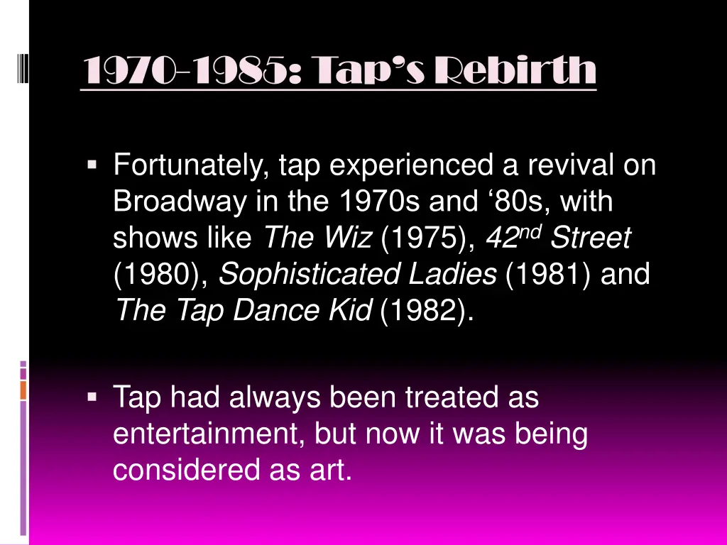 1970 1985 tap s rebirth