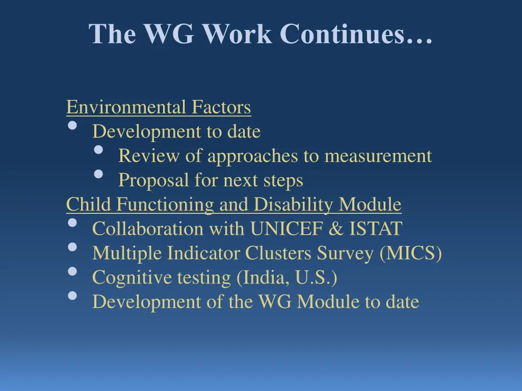 the wg work continues 1