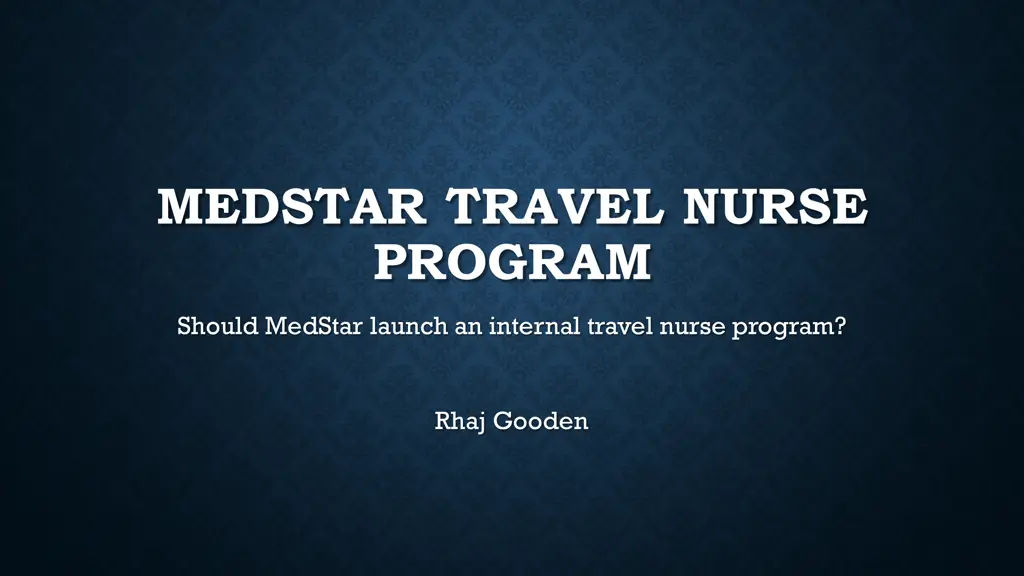 medstar travel nurse program