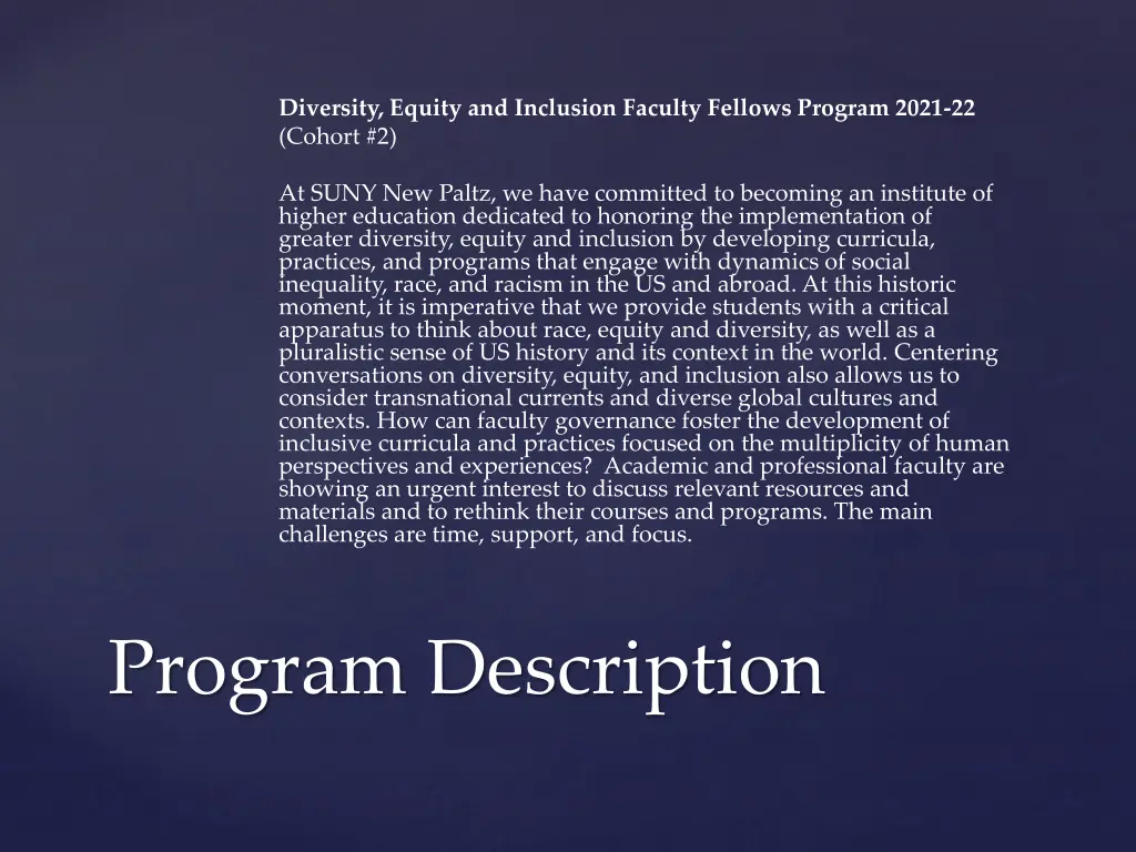 diversity equity and inclusion faculty fellows