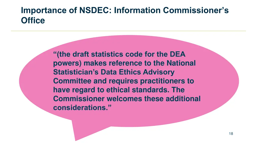 importance of nsdec information commissioner