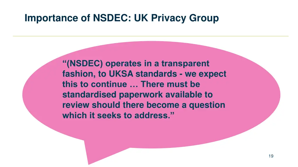 importance of nsdec uk privacy group