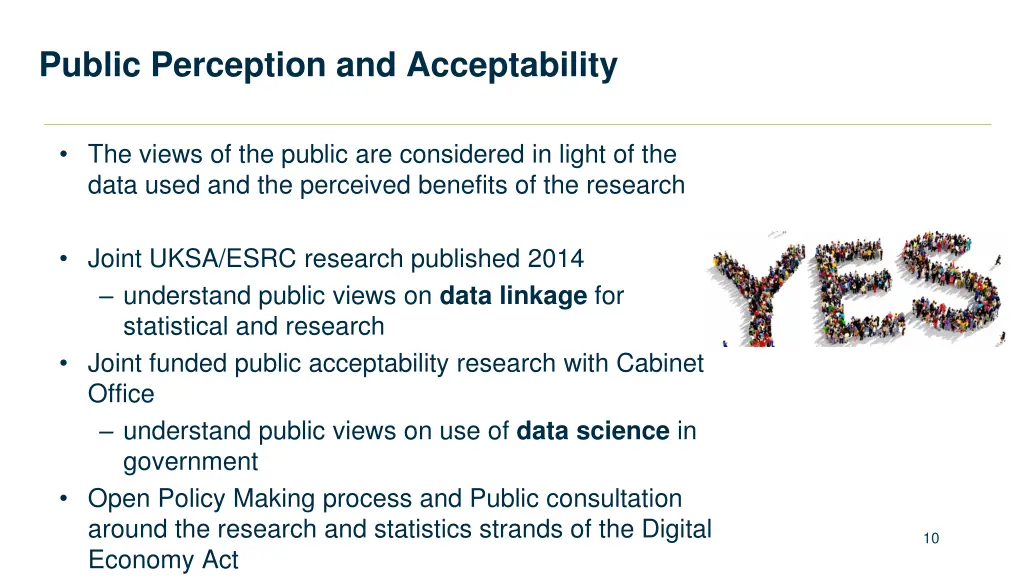 public perception and acceptability