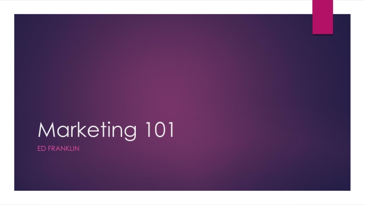 marketing 101 ed franklin