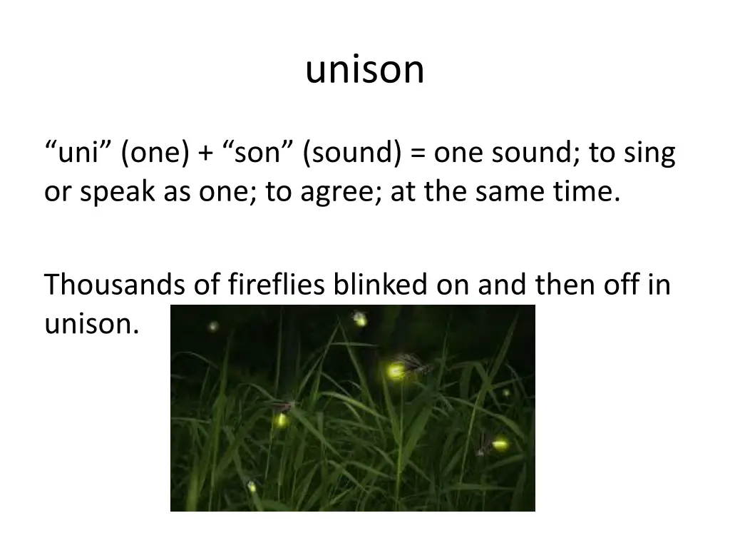 unison