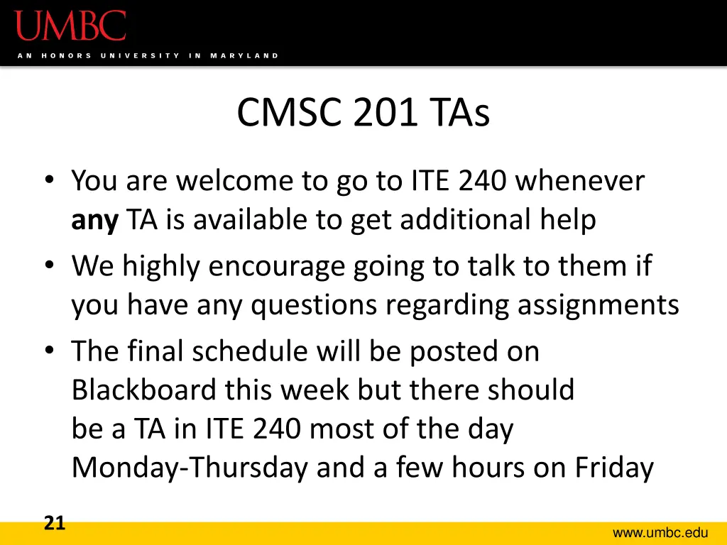 cmsc 201 tas