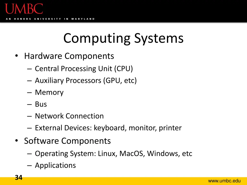 computing systems hardware components central